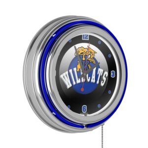 University of Kentucky Wildcats Chrome Double Rung Neon Clock - HC