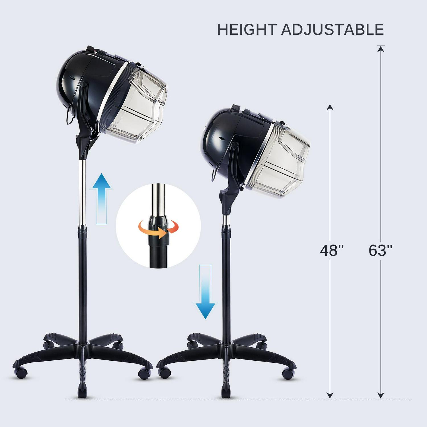 Upgraded CO-Z Professional Salon Standing Bonnet & Hood Hair Dryer, 1300 Watts, Black - Image 8