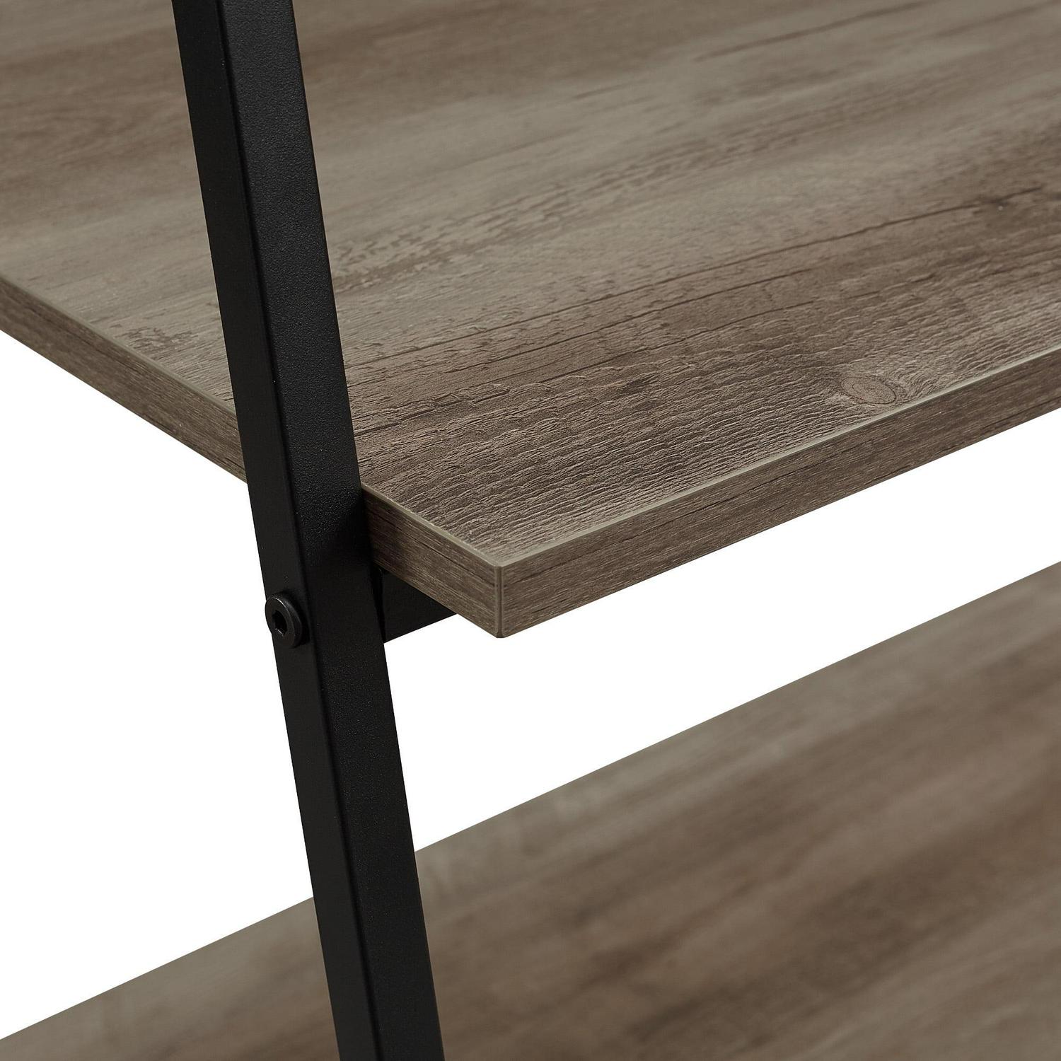 Walker Edison Urban Industrial 5-Shelf Ladder Bookcase, Grey Wash - Image 5