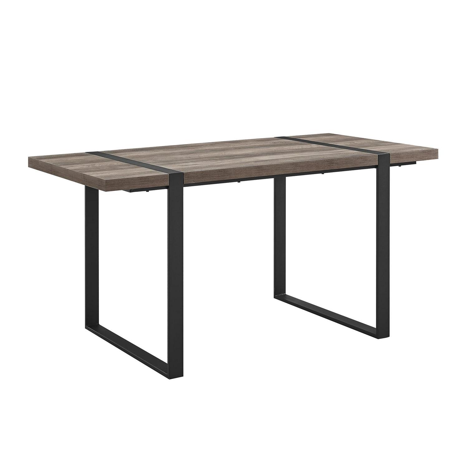 Urban Industrial Dining Table, Grey Wash - Image 2