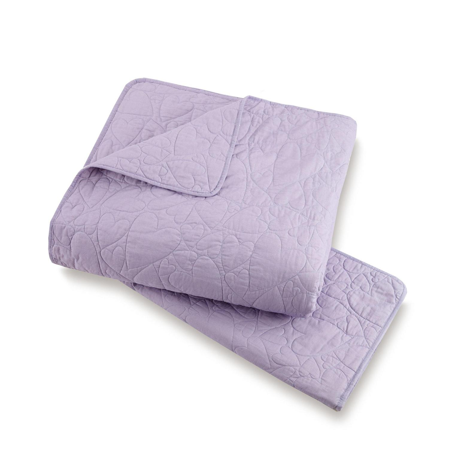 Urban Playground Kids Lavender Heart 4-Piece Quilt Set, Twin - Image 4