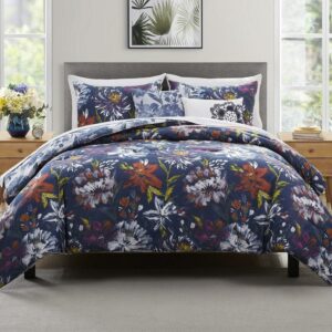 VCNY Home Danny 5-Piece Multicolor Floral Reversible Comforter Set, King, Adult, Unisex