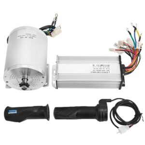VEVOR 1800W Electric Brushless DC Motor Kit - 48V 5200rpm Brushless Motor with 32A Speed Controller and Throttle Grip Kit for Go Karts E-bike Electric Throttle Motorcycle Scooter