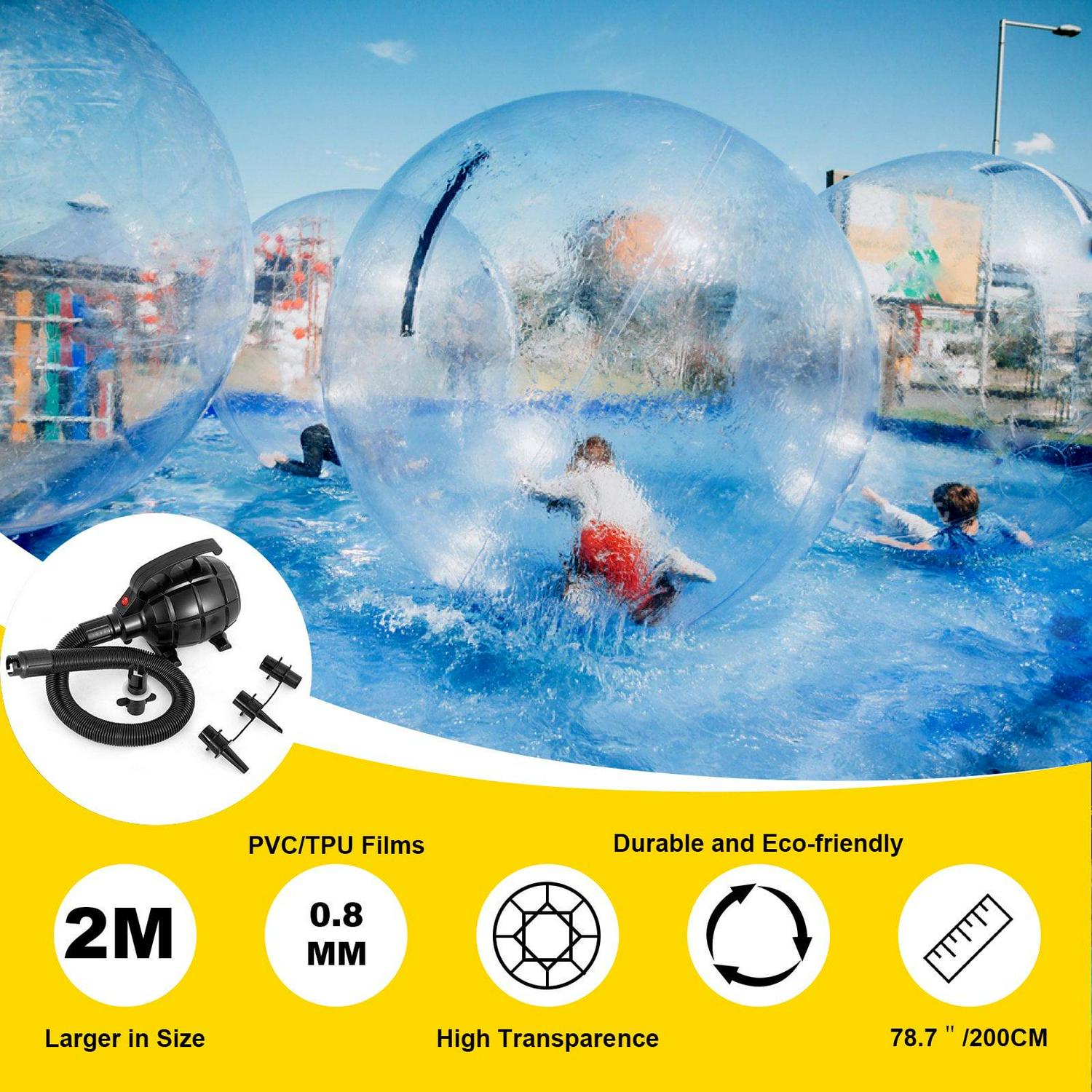 VEVOR 2M/ 6.56 ft Walk on Water Walking Ball Roll Inflatable Zorb Ball with German Zipper PVC