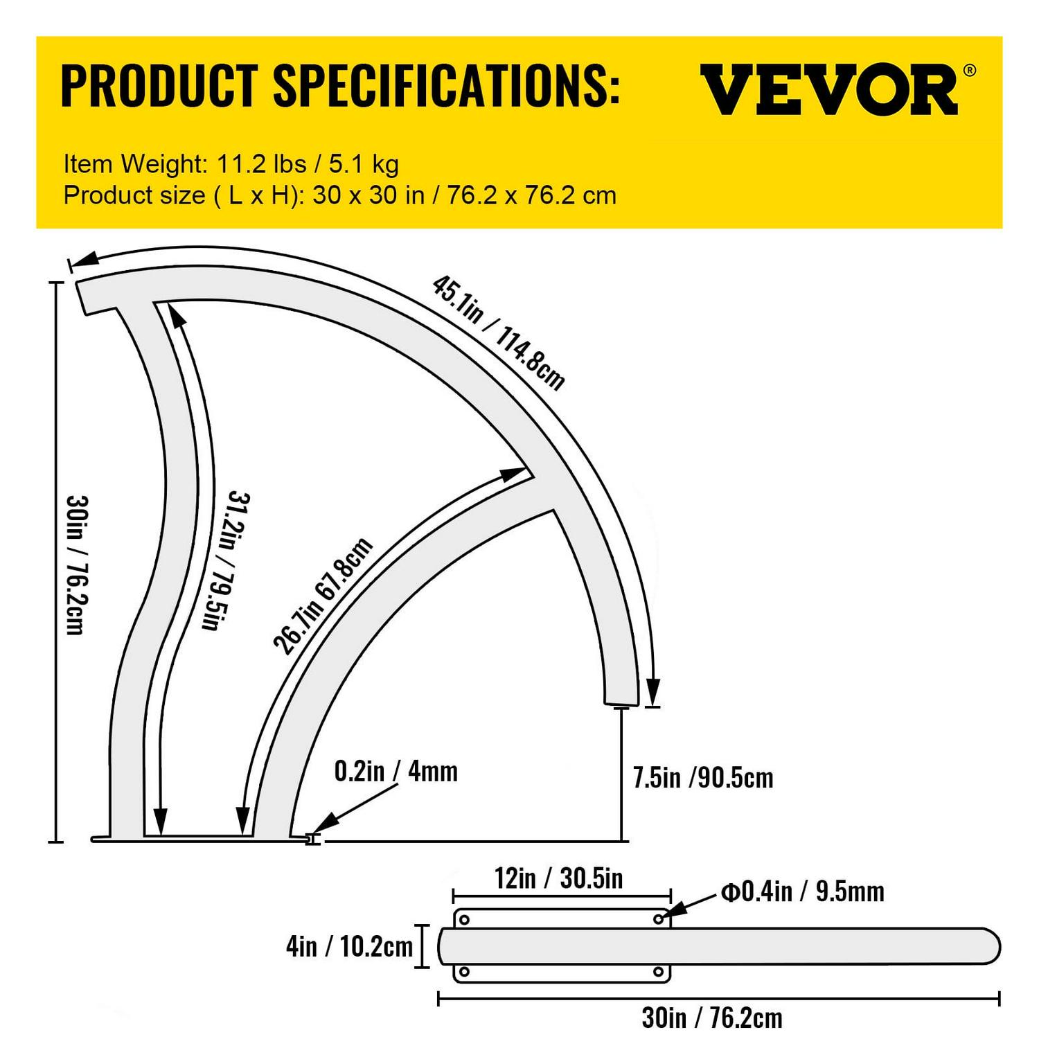 VEVOR Easy To Assemble In Ground Handrail Pool Ladders, Stainless Steel Silver, 375 lbs - Image 7