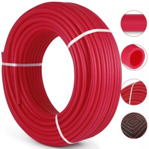 VEVOR 3/4" x 300ft PEX Tubing Oxygen Barrier O2 EVOH Pex-B Red Hydronic Radiant Floor Heat Heating System Pex Pipe Pex Tube (3/4" 300ft, Red, Oxygen Barrier)