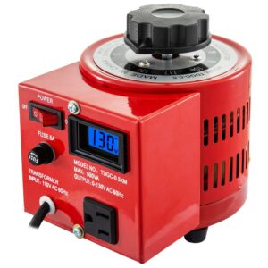 VEVOR 500VA Variable Transformer 110V 60Hz Input Voltage Digital Display 0-130V Output Automatic Voltage Regulator for US Plug