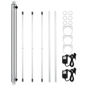 VEVOR 55w Ultraviolet Filter, 12 GPM UV Water Sterilizer Purifier, Best Inlet/Outlet Sediment, Light Water Purifier, Whole House Sterilizer 2 Extra Bulbs