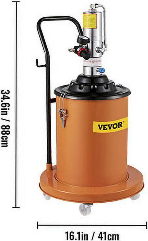 VEVOR 5 Gallon Air Pneumatic Compressed Grease Pump Injector High Pressure Filler - Image 2