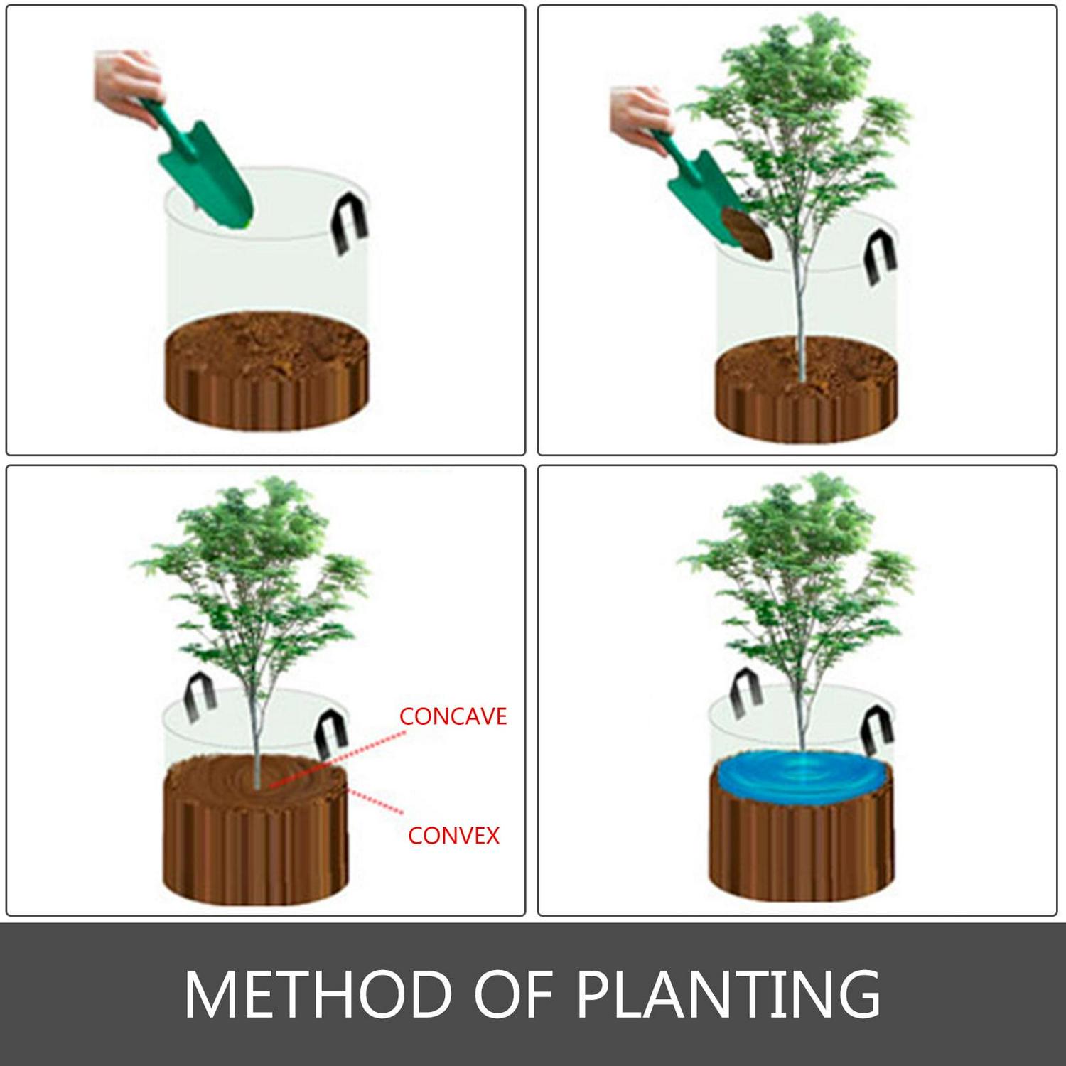 VEVOR 5-Pack 400 Gallon Plant Grow Bag Aeration Fabric Pots with Handles Black Grow Bag Plant Container for Garden Planting Washable and Reusable - Image 7