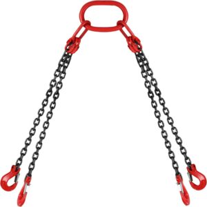 VEVOR 5ft Chain Sling 4 Legs 5/16" X 5' With Sling Hooks, Lifting Chain Sling G80 Alloy Steel