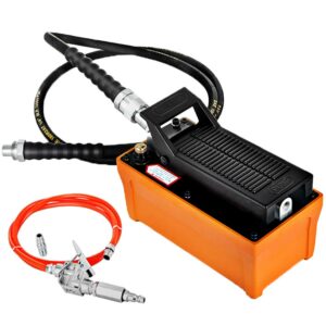 VEVOR Air Hydraulic Pump - 10000 PSI Foot Operated Air Hydraulic Pump for Rams, Presses & Hydraulic Pullers, with Spray Gun
