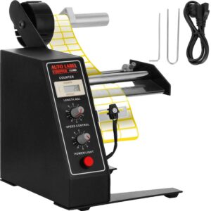 VEVOR Automatic Label Dispenser 110V, 12W AL-1150D Automatic Manual Label Stripper Label Machine 1-8 m/min, Portable Label Applicator for Various Bottles Label Sizes, Auto Counting 0-999999