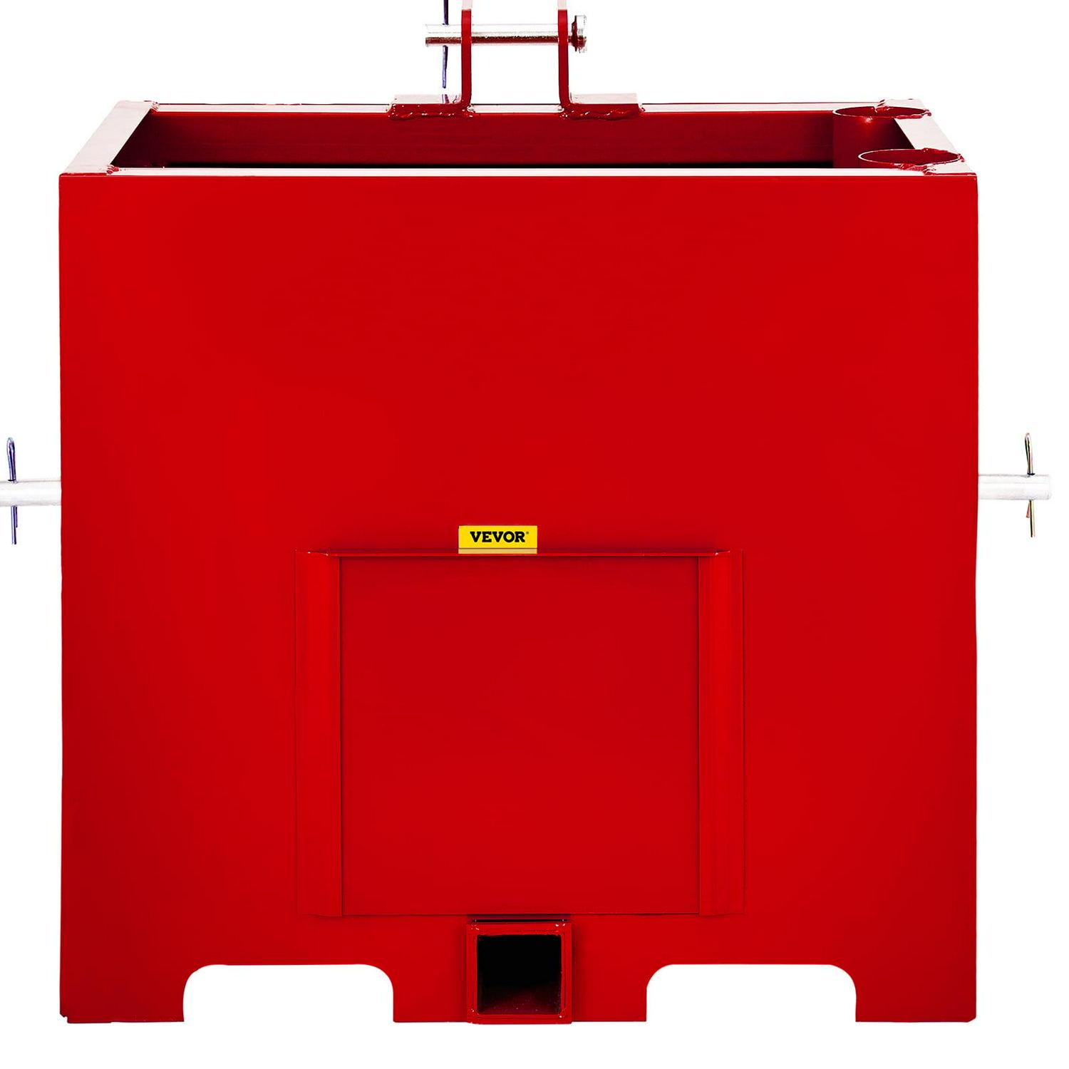 VEVOR Ballast Box for 3 Point Category 1 Tractor and Loader Hitches Quick Hitch Compatible 800lbs Capacity Hitch Ballast Box with 5cu.ft Volume - Image 9