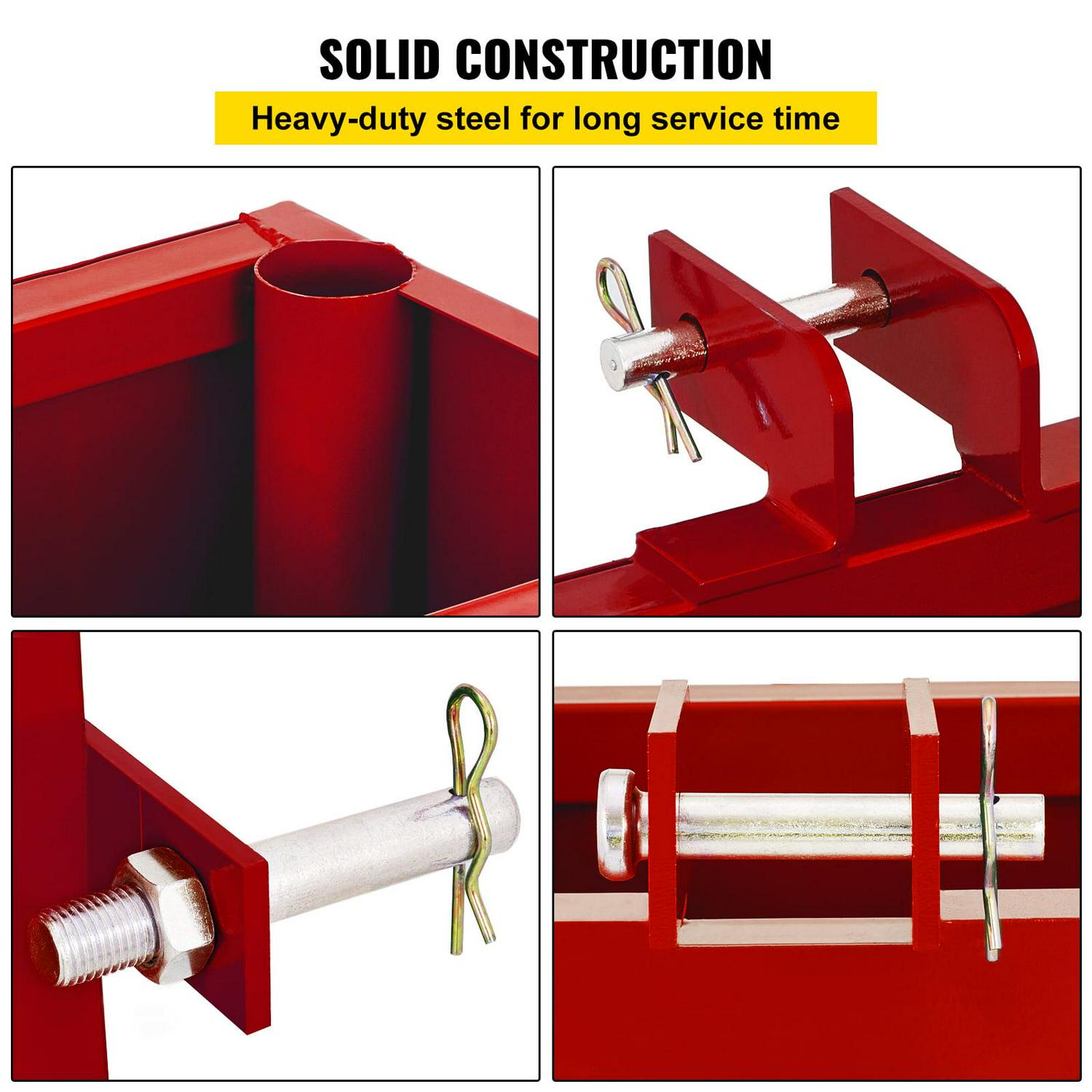 VEVOR Ballast Box for 3 Point Category 1 Tractor and Loader Hitches Quick Hitch Compatible 800lbs Capacity Hitch Ballast Box with 5cu.ft Volume - Image 3