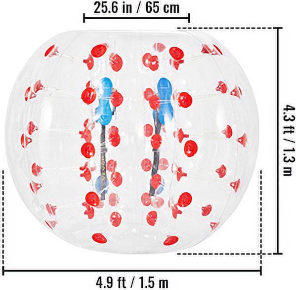VEVOR Bumper Bubble Soccer Ball,5 ft/1.5 m Dia Inflatable Bumper Ball, Inflatable Body Zorb Ball for Kids Adults, Blow It Up in 5 Min, for Backyard, Park, Beach, Playing Center - Image 2