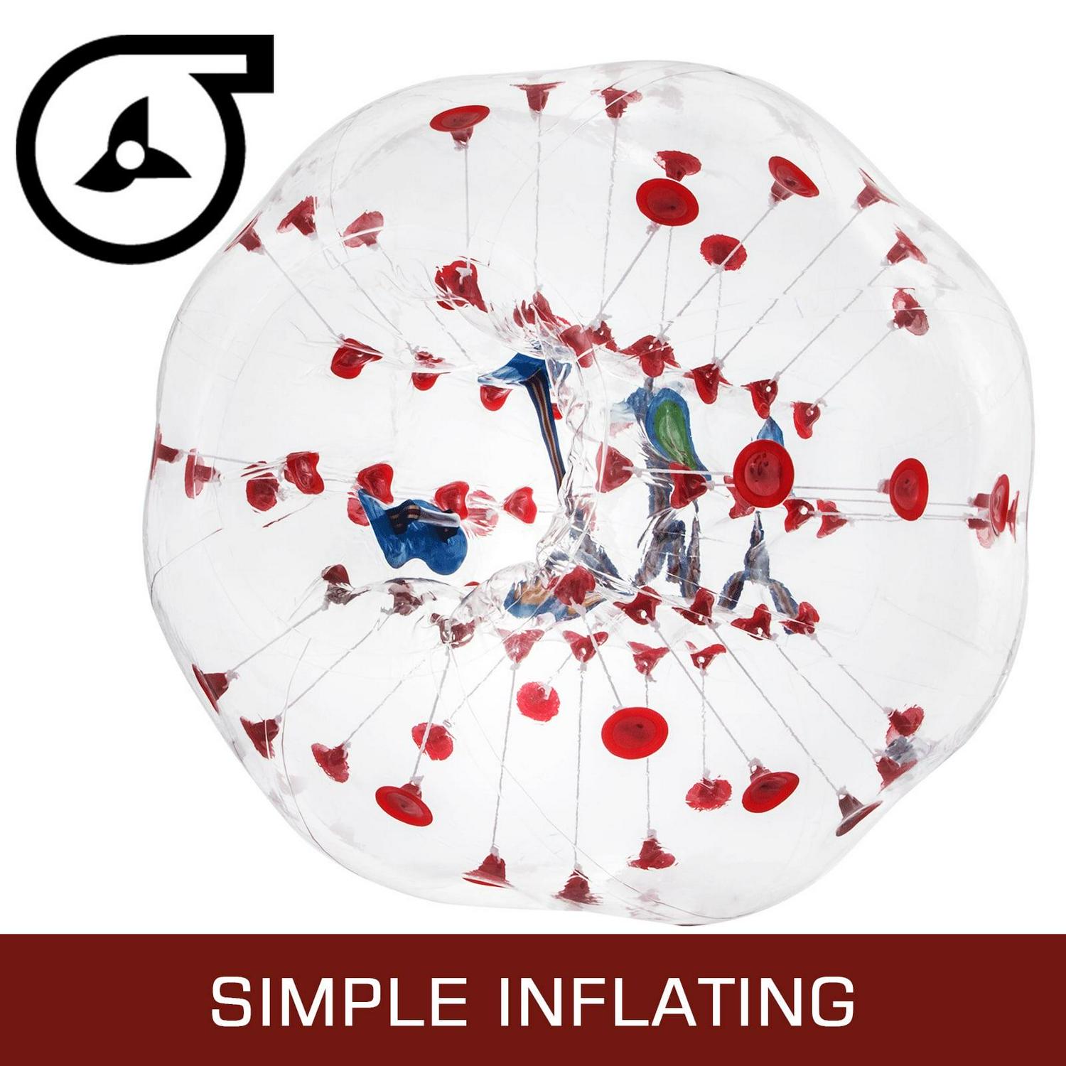 VEVOR Bumper Bubble Soccer Ball,5 ft/1.5 m Dia Inflatable Bumper Ball, Inflatable Body Zorb Ball for Kids Adults, Blow It Up in 5 Min, for Backyard, Park, Beach, Playing Center - Image 5