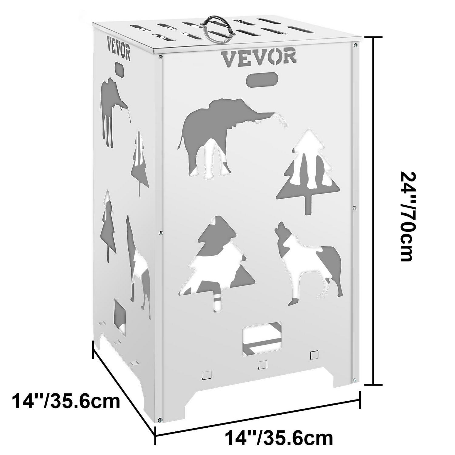 VEVOR Burn Barrel, 14x14x24 inch Burn Cage, Stainless Steel Cage Incinerator, Incinerator Barrel with Lid and Handle for Outdoors - Image 8
