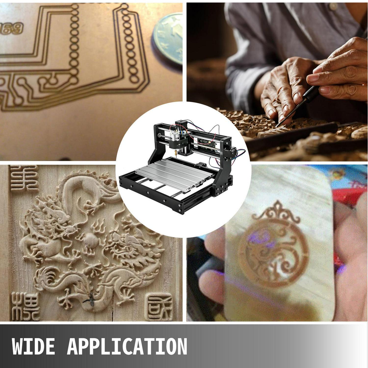 VEVOR CNC 3018-PRO 3 Axis CNC Router Kit GRBL Control with Offline Controller Plastic Acrylic PCB PVC Wood Carving Milling Engraving Machine XYZ Working Area 300x180x45mm - Image 8