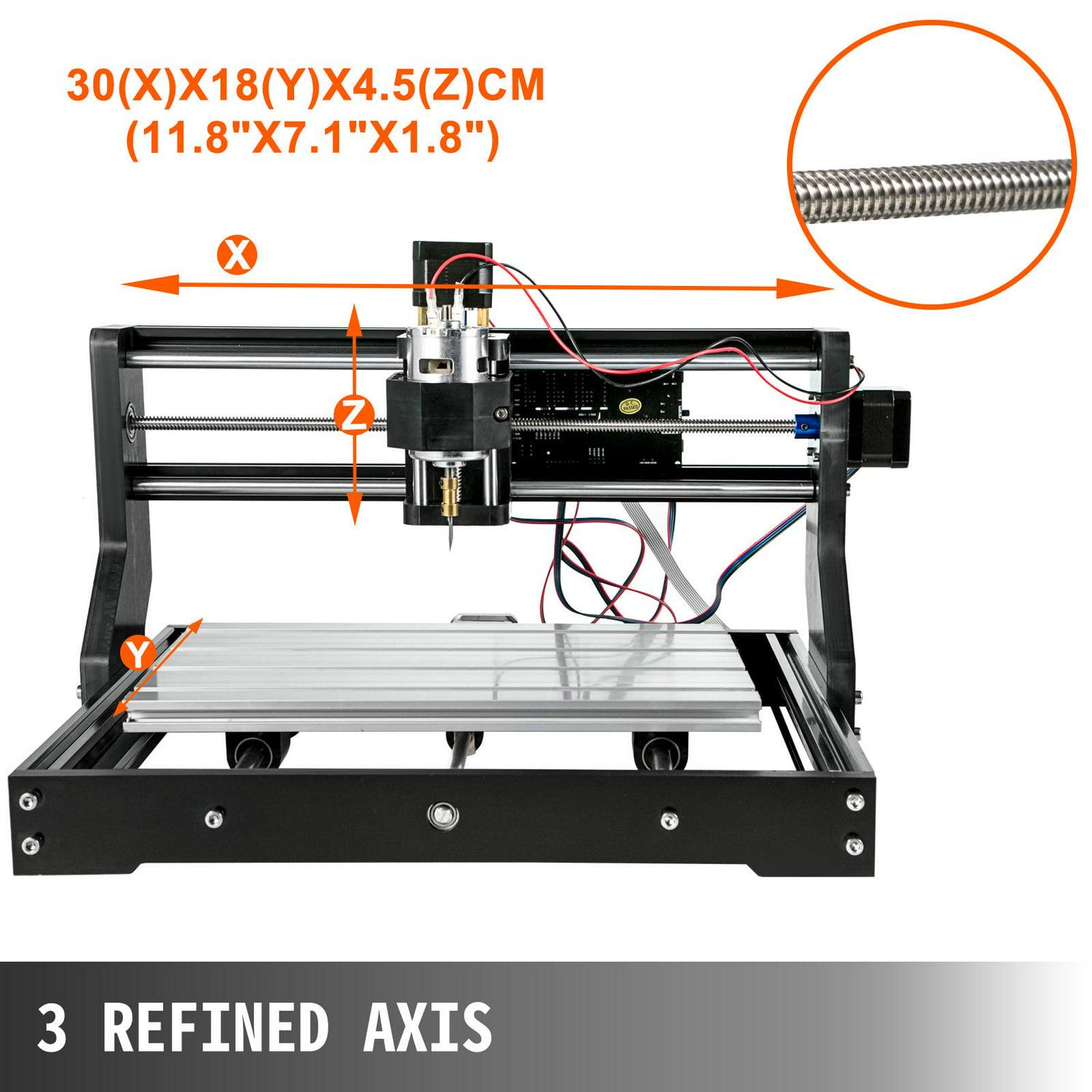 VEVOR CNC 3018-PRO 3 Axis CNC Router Kit GRBL Control with Offline Controller Plastic Acrylic PCB PVC Wood Carving Milling Engraving Machine XYZ Working Area 300x180x45mm - Image 4