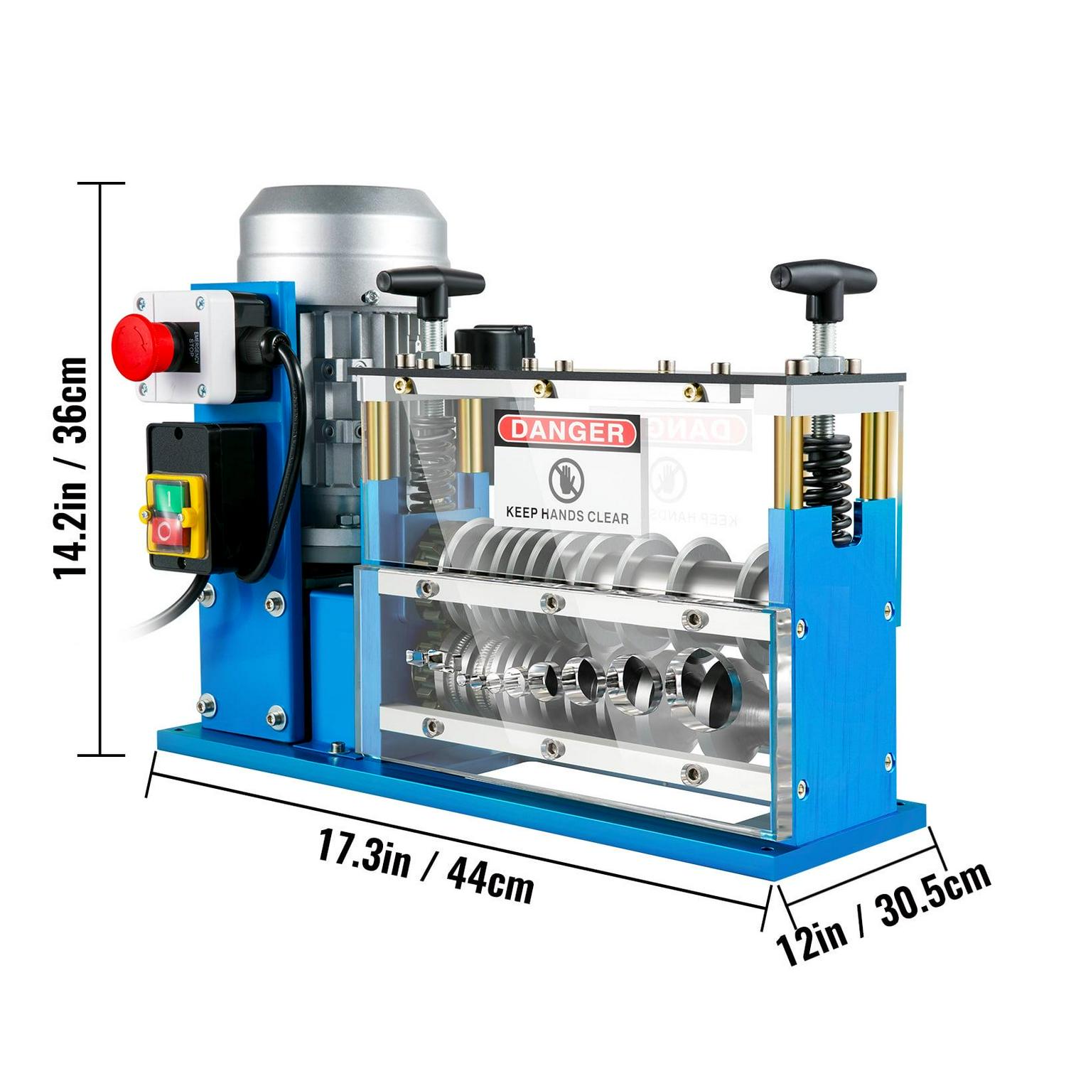 VEVOR Cable Wire Stripping Machine 0.06 inch -1.5 inch,Portable Powered Wire Stripper Machine 11 Channels 10 Blades,Automatic Wire Stripping Tool 75ft/minute,for Recycling Copper Wire - Image 8