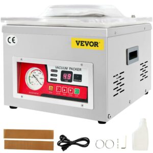 VEVOR Chamber Vacuum Sealer, DZ-260A 6.5 cbm/h Pump Rate, Excellent Sealing Effect with Automatic Control, Commercial Kitchen Foods Packaging Machine Used for Fresh Meats, Fruit Saver 110V