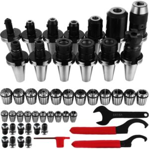 VEVOR Collet Set CAT40 ER32 Face Mill Holder CAT40 ER16 Spring Steel Collet Chuck Tooling Package for Milling Machine