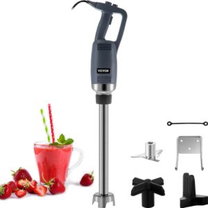 VEVOR Commercial Immersion Blender Variable Speed Heavy Duty 750W Hand Mixer 304 Stainless Steel with 11.8" Removable Shaft for Kitchen Mixing
