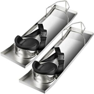 VEVOR Concrete Knee Boards Slider Knee Boards 30" x 8" Kneeler Board Stainless Steel Kneedboards Concrete Sliders Pair Moving Sliders W/ Concrete Knee Pads & Board Straps for Concrete Finishing