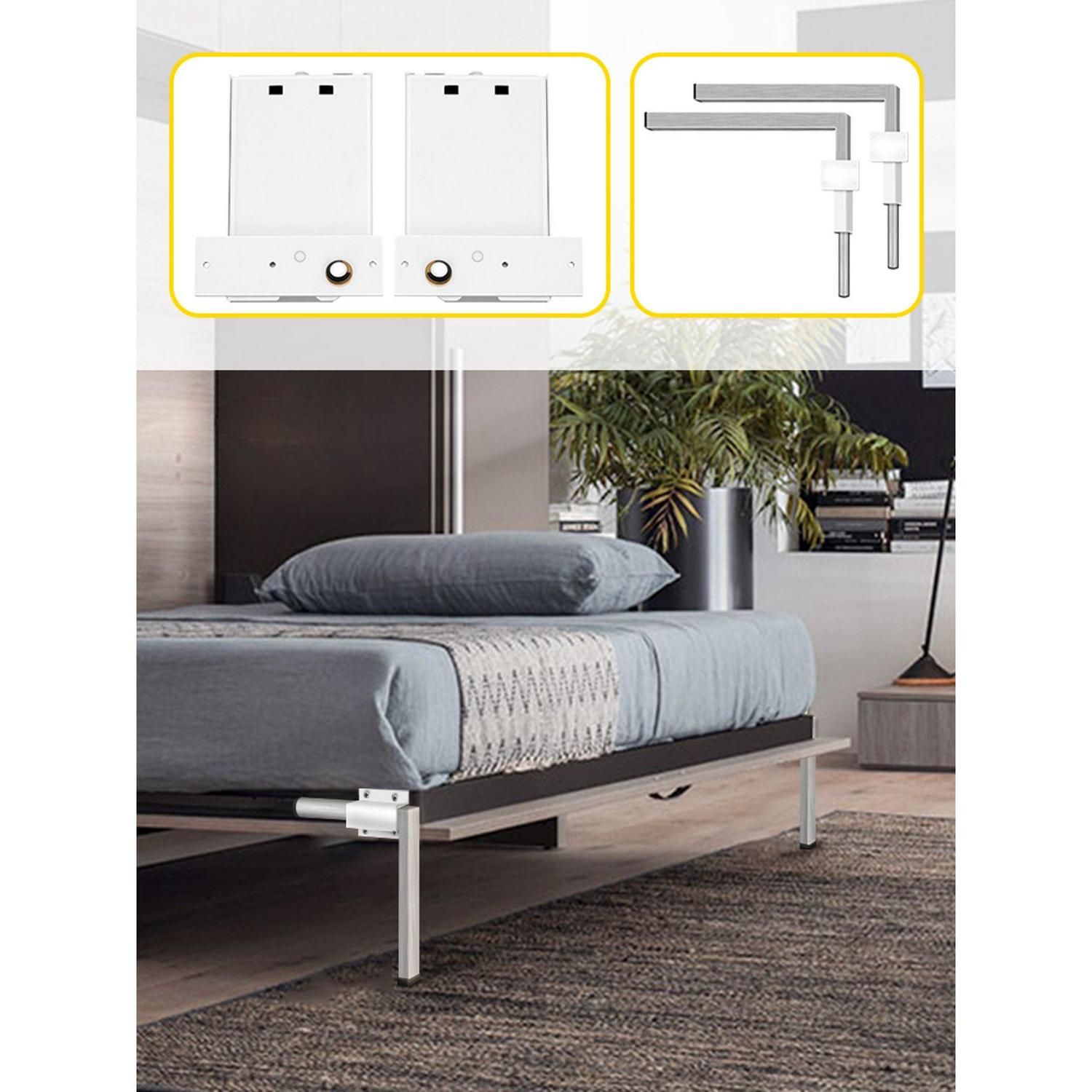 VEVOR DIY Murphy Bed Hardware Kit Horizontal Mounting Wall Bed Springs Mechanism Heavy Duty Bed Support Hardware DIY Kit for Twin Size Bed - Image 7