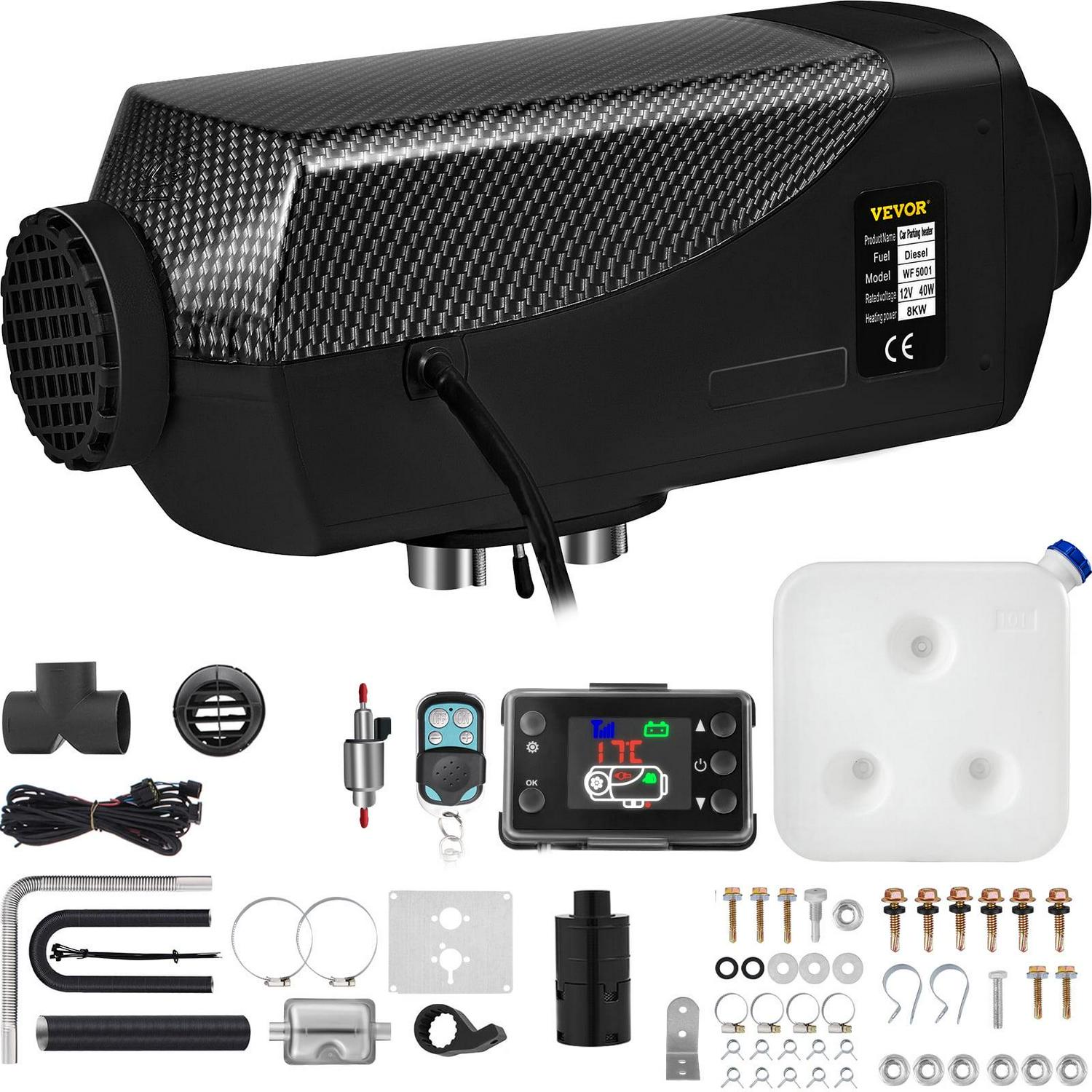 BENTISM Diesel Air Heater 12V 8KW LCD Display Remote Control for Car Bus RV Indoors