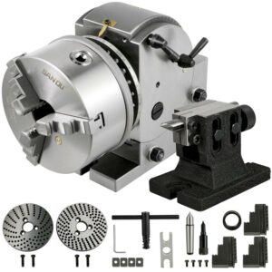 VEVOR Dividing Head BS-1 Dividing Head Set 6" 3-jaw Chuck Semi Universal Milling Set with 6" Chuck +Tailstock +Dividing Plates for Milling Grinding Drilling Machine