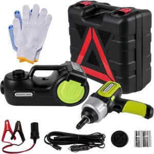 BENTISM Electric Car Jack 5ton Car Jack Hydraulic, Electric Floor Jack with Electric Impact Wrench, LED Light Hydraulic Jack Car Repair Tool, 155-530mm Lifting Range for SUV MPV Sedan Truck Repair