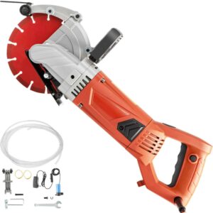 VEVOR Electric Concrete Saw, 7" Blade with 3 inch Max Cutting Depth, Wet/Dry Sawing with Blade and Tools for Granite, Brick, Porcelain, Reinforced Concrete