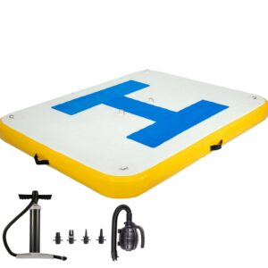 VEVOR Floating Dock 8x5 ft, Inflatable Dock Platform 4-6 People w/ Electric Air Pump