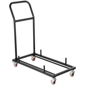 VEVOR Black 0.125-Inch Thick Steel 39.4 in x 20 in x 43.7 in Folding Chair Dolly