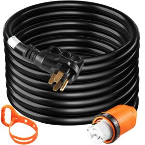 VEVOR Generator Cord, 15FT Generator Power Cord, 125/250V 50AMP Generator Cord, 12000W 50AMP Cord, SS2-50R 50AMP Cable, SS2-50P 50AMP Extension Cord, 50Amp Generator Power Cord with Portable Strap