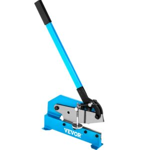 VEVOR Hand Plate Shear 5", Manual Metal Cutter Cutting Thickness 1/4 inch Max, Metal Steel Frame Snip Machine Benchtop 7/16 inch Rod, for Shear Carbon Steel Plates and Bars