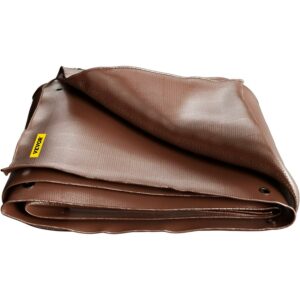 VEVOR Heavy Duty Tarp, 30 x 40 ft 16 Mil Thick, Waterproof & Sunproof Outdoor Cover, Rip and Tear Proof PE Tarpaulin with Grommets and Reinforced Edges for Truck, RV, Boat, Roof, Tent, Camping, Brown