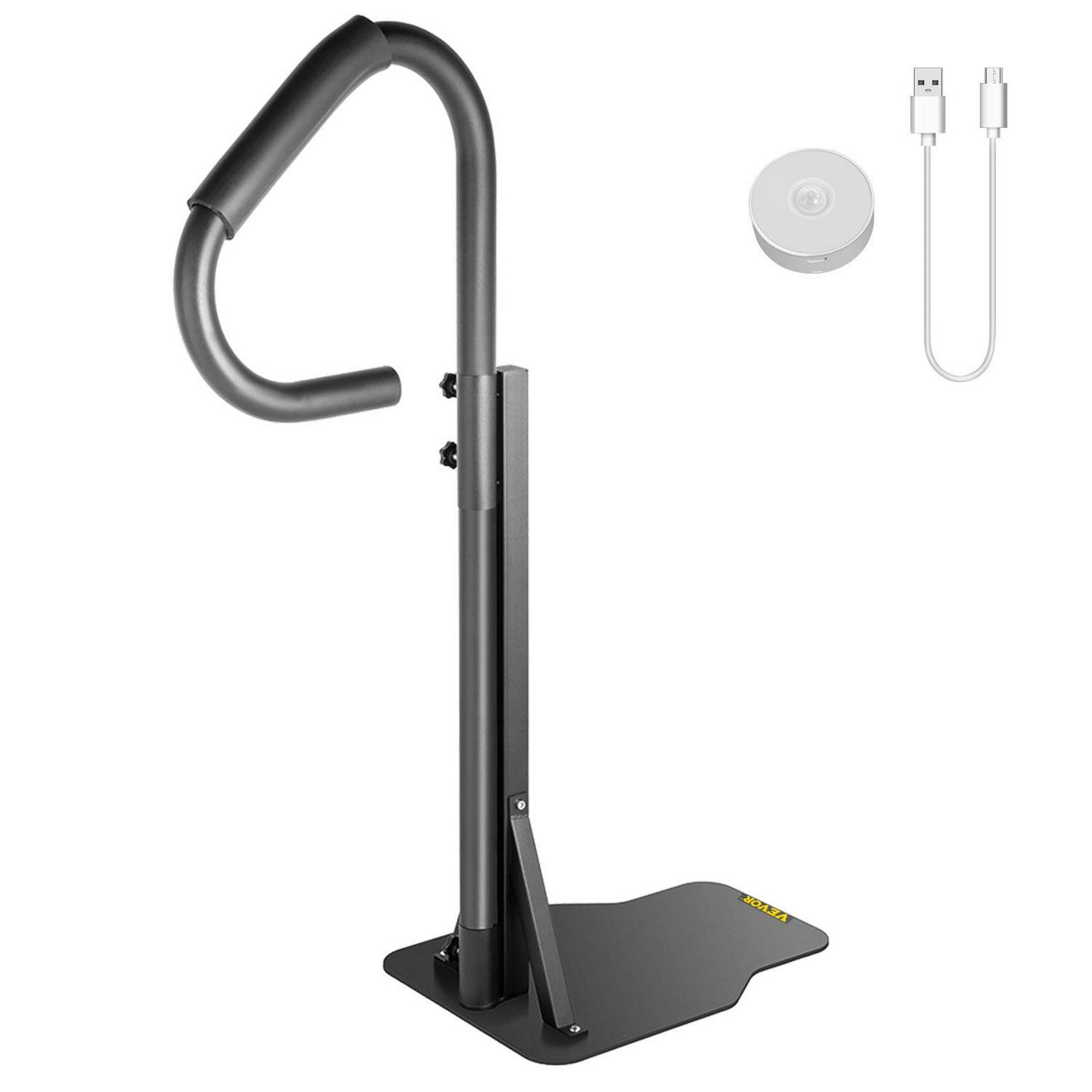 VEVOR Hot Tub Handrail, 56" Spa Side Handrail with Slide-under Mount Base, 600 LBS Load Spa Step Hot Tub, Stainless Steel Spa Side Step, Spa Side Under Mount Rail with Sensor Light for Indoor, Outdoor