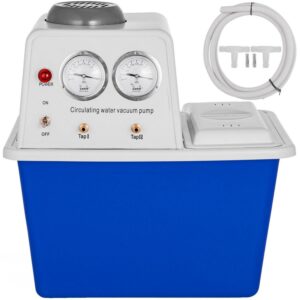 VEVOR Lab Multi-Purpose Water Circulating Vacuum Pump, with 2 Off-Gas Taps,Stainless Vacuum Pump 180W 110V,Anti-Corrosion Pump Lab Chemistry Equipment