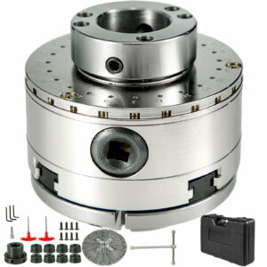 VEVOR Lathe Chuck 4-inch Woodturning Chuck 4 Jaws 1 inch x 8TPI Thread Lathe Chucks Set Nova Lathe Chuck Wood Lathe Bowl Chuck with Set of Quality Accessories Bevel Gear and A Case for Woodworking