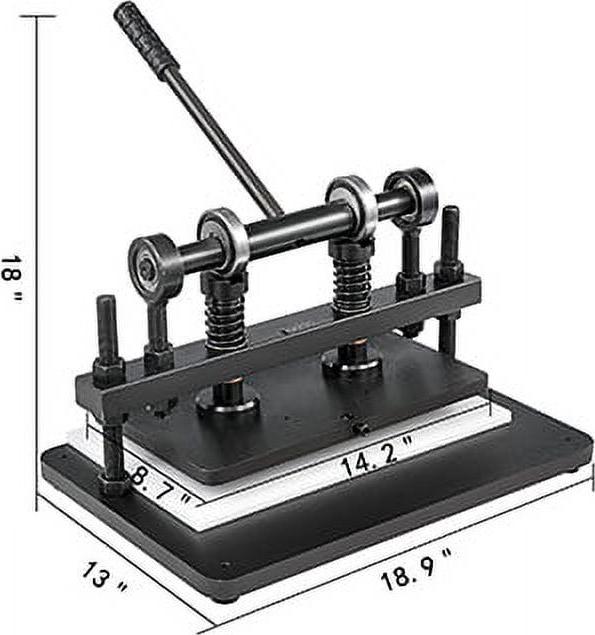 VEVOR Leather Cutting Machine 360x220mm Manual Die Cutter Max. 15 mm Leather Embossing Machine Hand Press Mold Leather Die Cut Leather Craft Cutting Machine for Various of Materials - Image 2