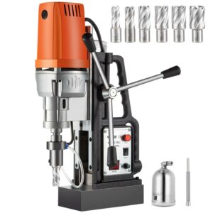 VEVOR Magnetic Drill Press 1680W Magnetic Drill with 2 inch Boring Diameter Annular Cutter Machine 2900 lbs 6pcs HSS Annular Cutter Bits