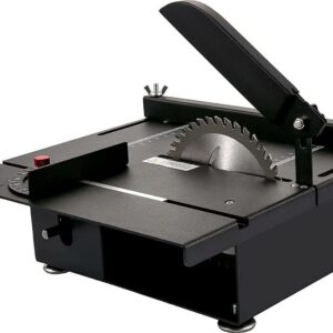 VEVOR Mini Table Saw, 200W Hobby Table Saw for Woodworking, 0-90 Angle Cutting Portable DIY Saw, 4000RMP Multifunctional Table Saws, 1.57in Cutting Depth Mini Precision Table Saw with Black Apron