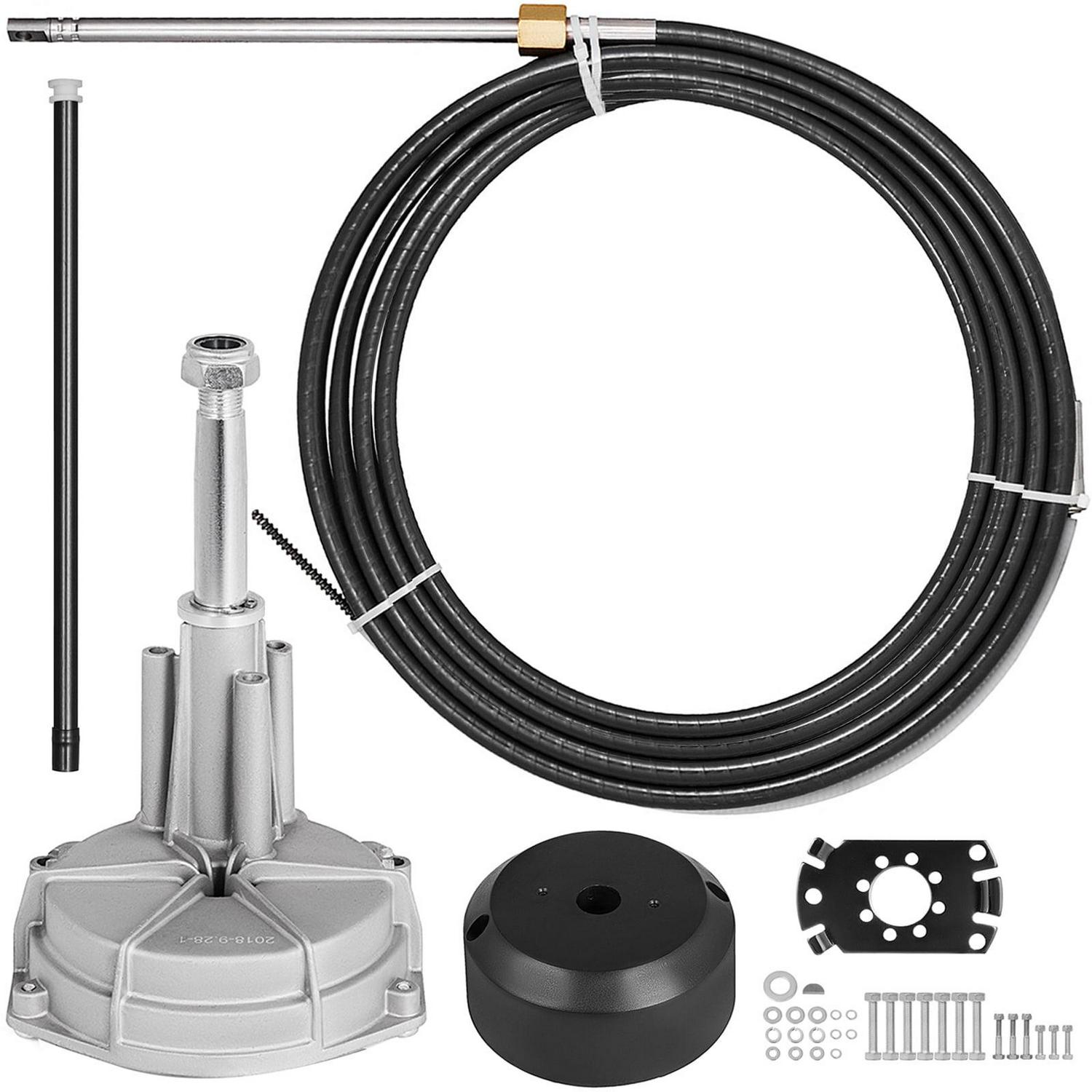 VEVOR Outboard Rotary Steering Kit 15 Feet for Boats Steering System