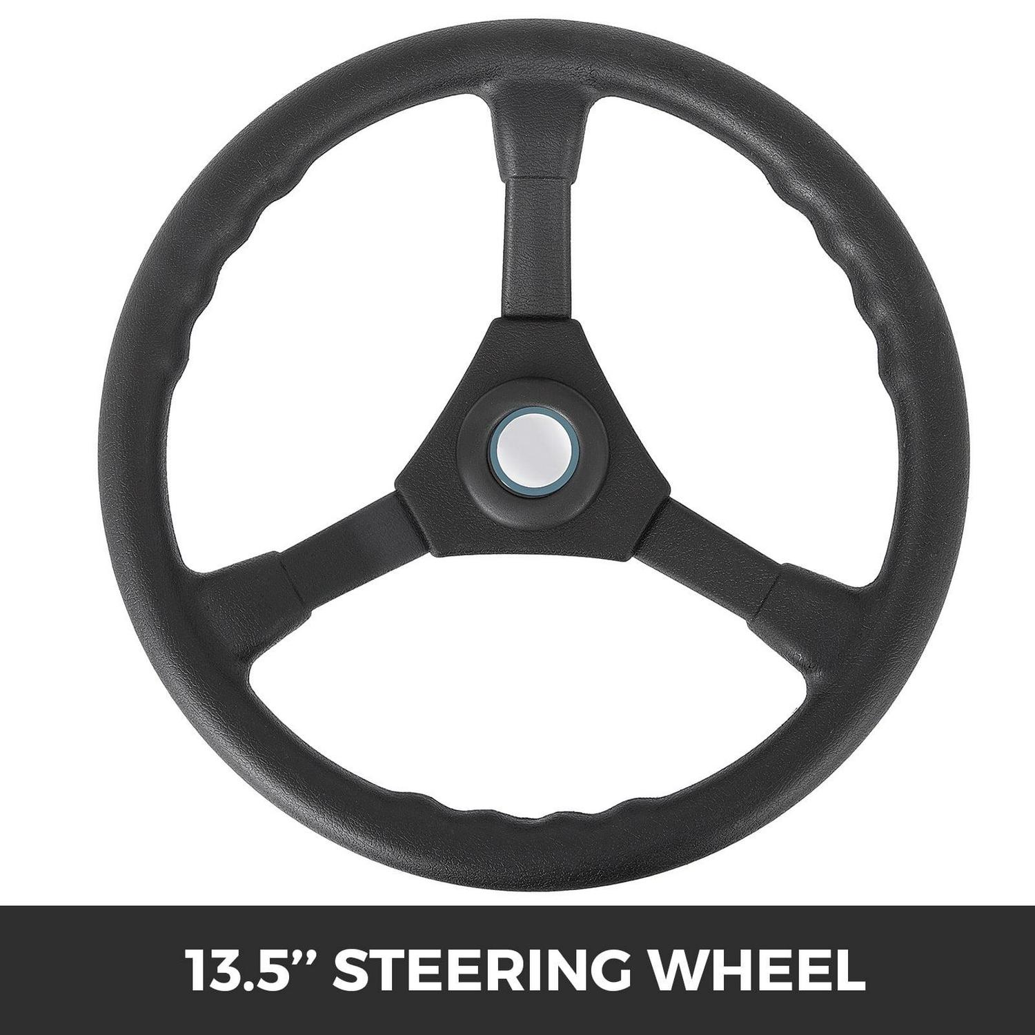 VEVOR Outboard Steering System 10in Steering Cable Marine Steering System 3/4in Steering Shaft with 13.5in Wheel Marine Steering Kit for Yachts and Waterborne Vehicles - Image 4