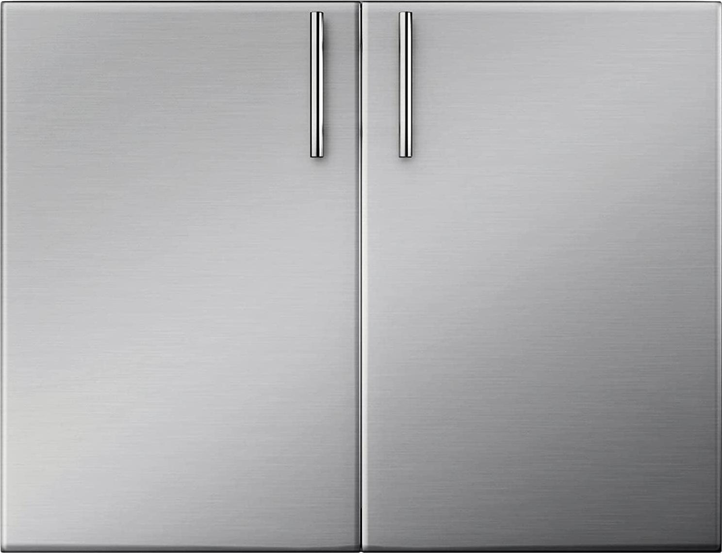 VEVOR Outdoor Kitchen Doors BBQ Kitchen Doors 30x23inch with Shelves Stainless Steel