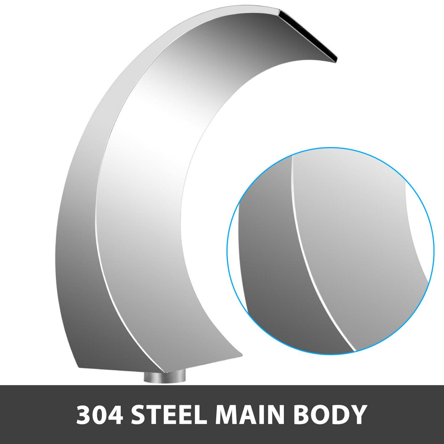 VEVOR Pool Water Fountain17.7 x 11.8 x 23.6 inch, Pool Fountain 304 Stainless Steel, Pool Water Fountain Silver for In Ground Swimming Pools Garden Outdoor Pond Water - Image 3