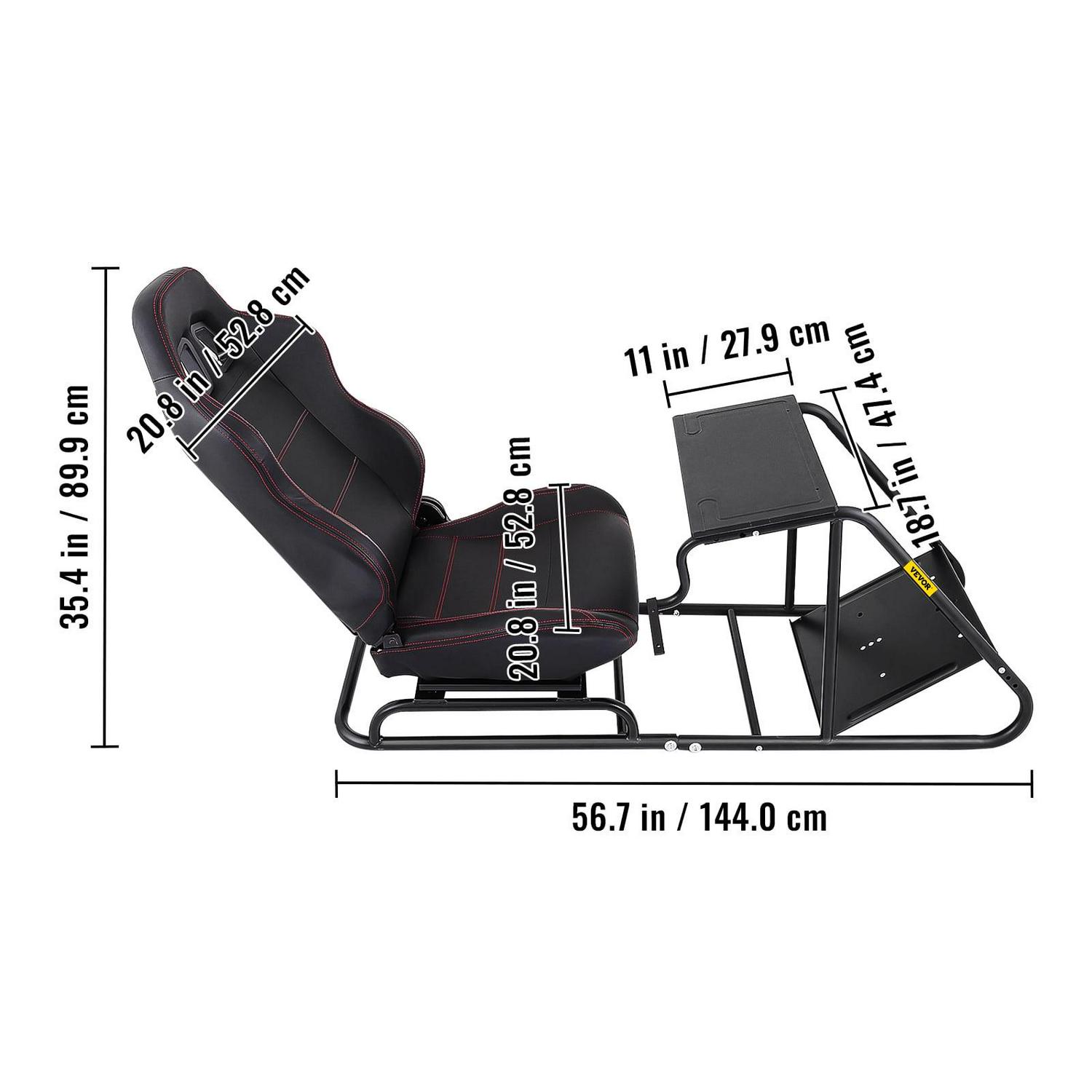 VEVOR Racing Simulator Cockpit with Seat Racing Steering Wheel Stand, Racing Simulator Seat with Gear Shifter Mount Fit for Logitech G25G27G29G920 - Image 8